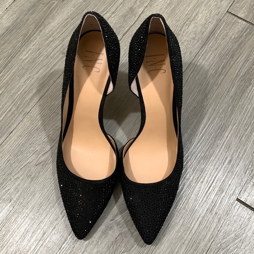 INC International Concepts All Crystal Dorsey High Heel Pointed Toe Pumps size 9